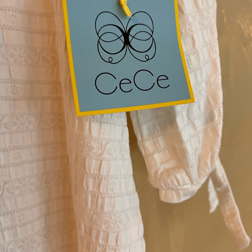 CeCe Cream Long Sleeve Puff Sleeve Sheath Dress - Picture 4 of 6
